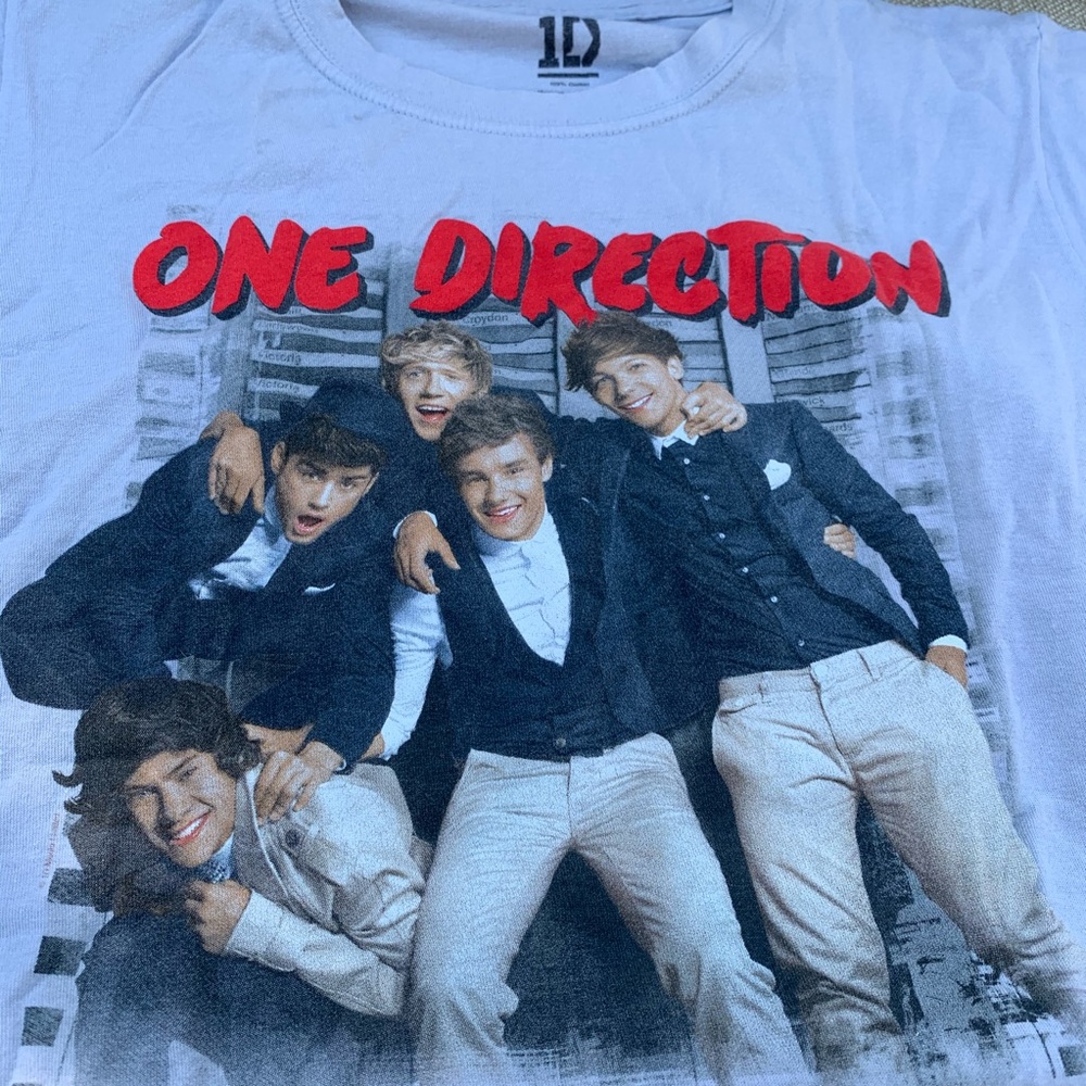 One Direction Grey Band T-Shirt - Picture 1 of 3